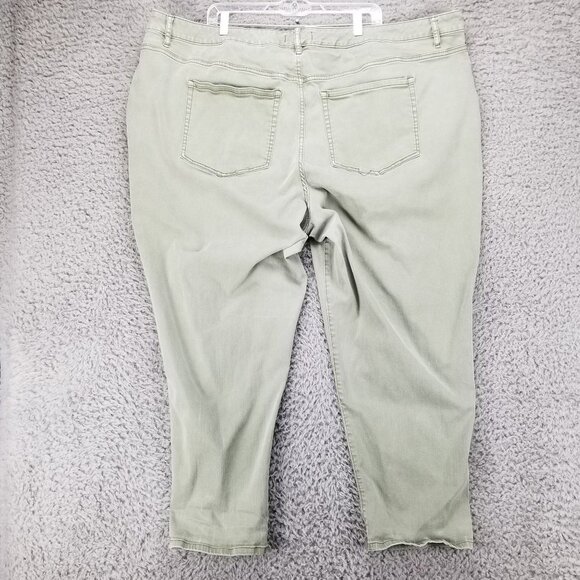 Lane Bryant Jeans Womens 28 Green High Rise Boyfriend Stretch *Read* - Picture 9 of 15